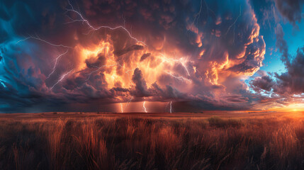 A dramatic thunderstorm