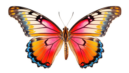 Fototapeta na wymiar Butterfly isolated on white background. Colorful butterfly wings.