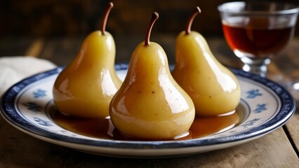  Delicate pears in syrup ready to be savored