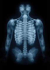 X-ray image of the human body. Aesthetics of  X-rays. Generative AI - 783730436