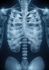 X-ray image of the human body. Aesthetics of  X-rays. Generative AI - 783730465