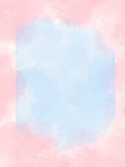 The colorful frame background with clouds and fog
