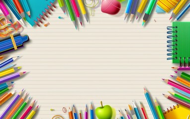 Fototapeta premium Assortment of coloured pencils with shadow on white background