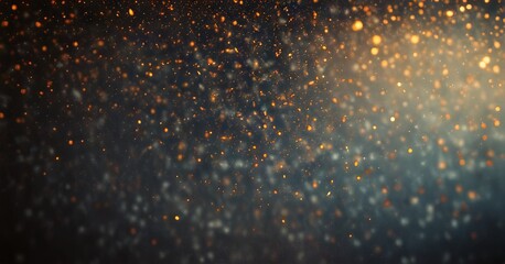 Falling gold lights gala texture gold abstract sparkle dust particles light dark pattern Gold overlay bokeh