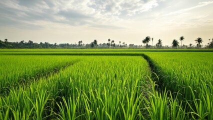  Vibrant Rice Fields at Sunrise