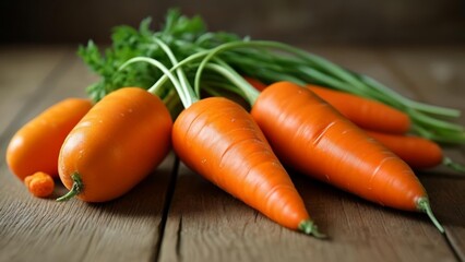  Fresh carrots ready for a healthy meal