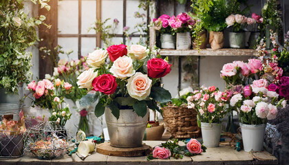Fototapeta na wymiar flowers in pots, flower, garden, flowers, plant, pot,