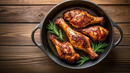  Deliciously grilled chicken drumsticks ready to serve