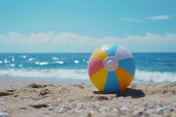 Festive Beach ball background. Water games. Generate Ai