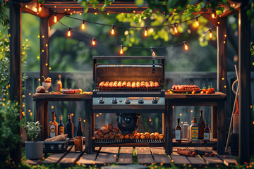 National Barbecue Month celebrations in the United States, vector style