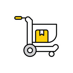 Shopping Cart icon design with white background stock illustration