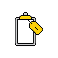 Fototapeta premium Clipboard icon design with white background stock illustration