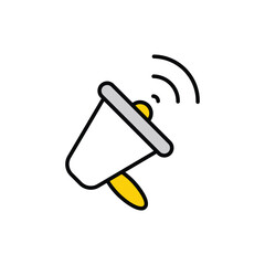 Megaphone icon design with white background stock illustration
