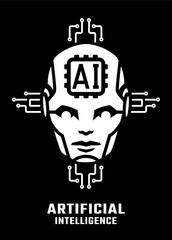 Artificial intelligence logo, symbol. - 783742031