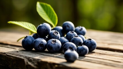  Fresh blueberries ready for picking - obrazy, fototapety, plakaty