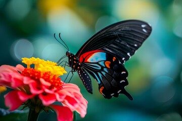 Alluring Butterfly flower. Spring nature beauty. Generate Ai