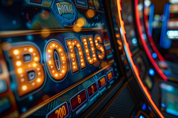 Win a bonus in casino slot machines.