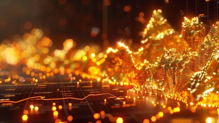 Graphic representation of gold price fluctuations