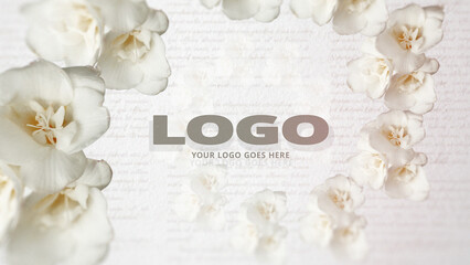 Spring Flower Logo Reveal - obrazy, fototapety, plakaty