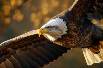 Obraz premium Majestic Eagle bird. Sky natural sea. Generate Ai
