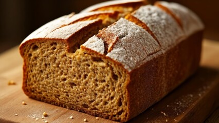 Fototapeta na wymiar Deliciously crusty loaf freshly baked and ready to enjoy