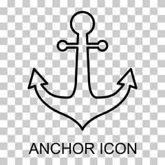 Anchor marine old icon, ship security object element, vector illustration design web element - 783744844