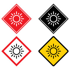 Set of Sun protection factor icon, uv radiation block symbol, sun protect skin vector illustration - 783744873
