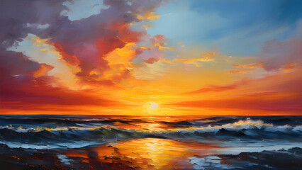 Sunset gracing the Atlantic Ocean