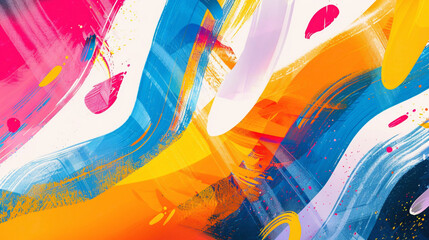 Colorful bold strokes creating a vibrant abstract background.