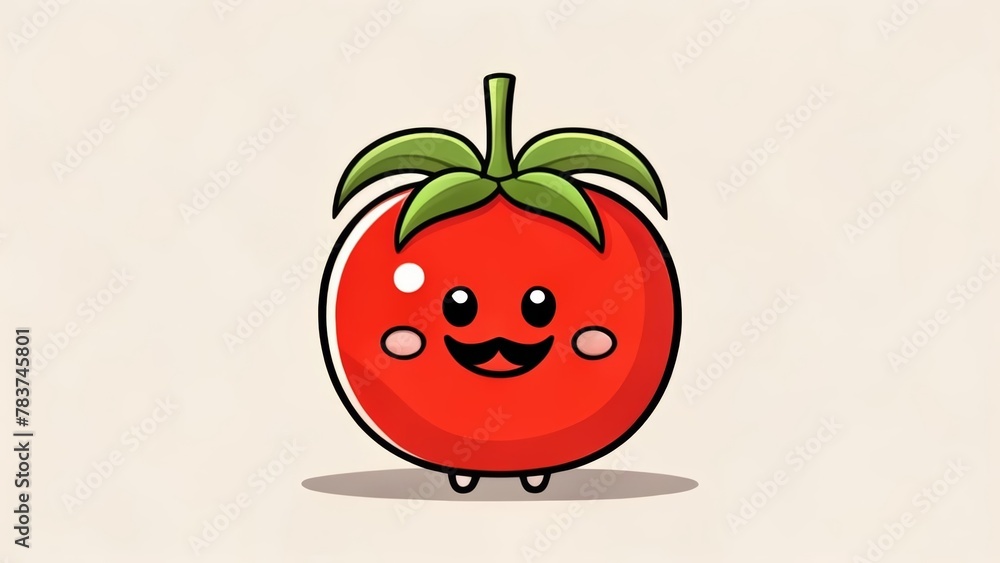 Canvas Prints  A cheerful cartoonstyle tomato character