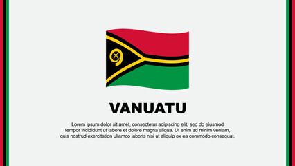 Vanuatu Flag Abstract Background Design Template. Vanuatu Independence Day Banner Social Media Vector Illustration. Vanuatu Cartoon