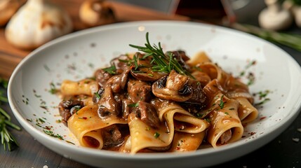 Dish of Pasta Italian food meal