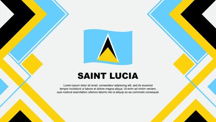 Saint Lucia Flag Abstract Background Design Template. Saint Lucia Independence Day Banner Wallpaper Vector Illustration. Saint Lucia Banner