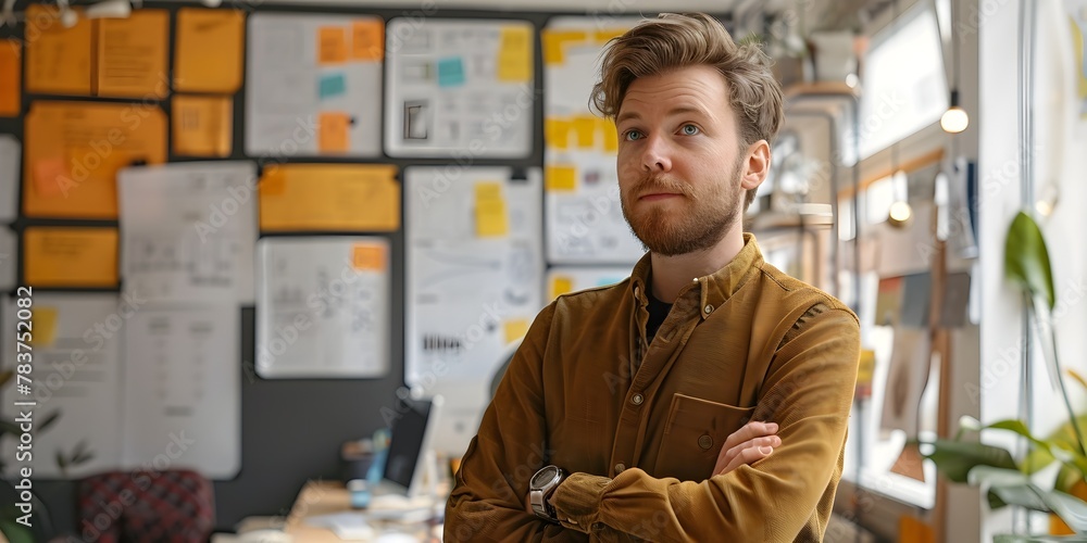 Poster a ux designer showcases a successful project s user feedback and design highlighting the collaborati
