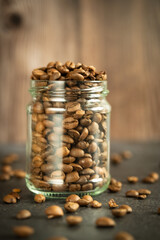 jar full of coffee beans 