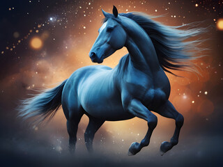 Amazing 3d Illustrator art wallpaper Horse abstract magical animal background with mare stallion wallpaper
