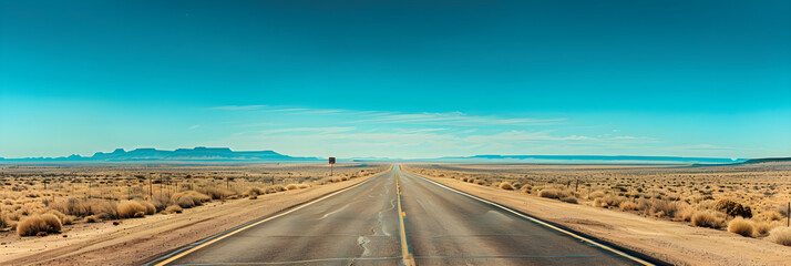 Vast and Isolated - A Visual Journey Along a Single-Laned Desert Highway in New Mexico
