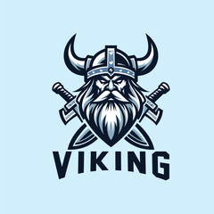 A viking mascot on it logo on helmet