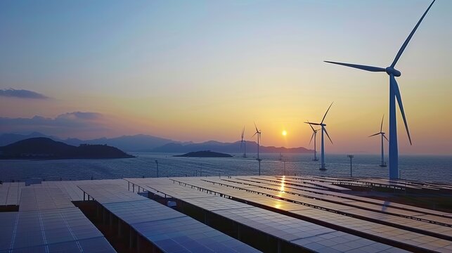 Renewable energy park solar panels