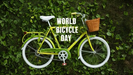 Fototapeta na wymiar June 3 - world bicycle day, Generative ai