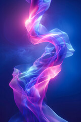Obraz premium Ethereal Blue and Pink Smoke Swirls in Mystic Light