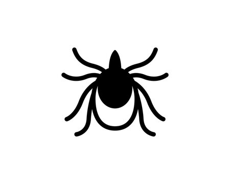 Vector tick bug icon. Simple tick insect illustration.	