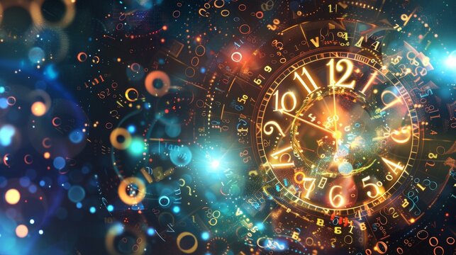 Mystical Clockwork and Numerology Artwork