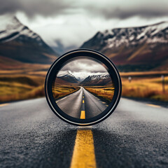 a roadmap through a blurry camera lens сreated with Generative Ai