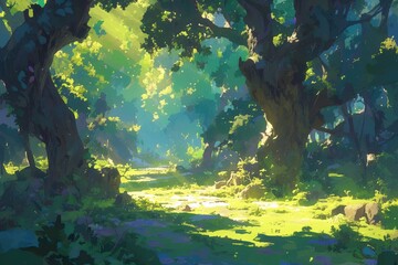 Forest, Illustration, background wallpaper, nature