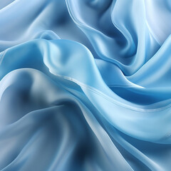 Obraz premium light silk blue fabric сreated with Generative Ai
