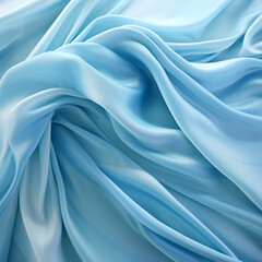 Obraz premium light silk blue fabric сreated with Generative Ai