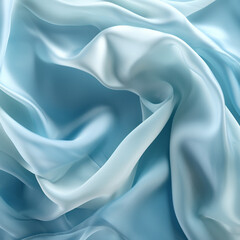 Obraz premium light silk blue fabric сreated with Generative Ai