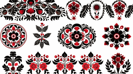 Ornamental Floral Patterns and Traditional Designs
