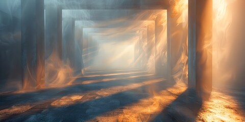 Radiant Passage Through the Hazy Dimension An Immersive of Light Energy and Illusion